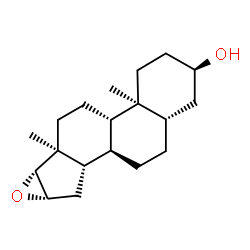 ChemSpider 2D Image | (3alpha,5alpha,16beta,17beta)-16,17-Epoxyandrostan-3-ol | C19H30O2