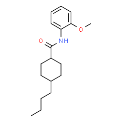 ChemSpider 2D Image | 4-Butyl-N-(2-methoxyphenyl)cyclohexanecarboxamide | C18H27NO2