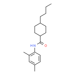 ChemSpider 2D Image | 4-Butyl-N-(2,4-dimethylphenyl)cyclohexanecarboxamide | C19H29NO