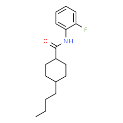 ChemSpider 2D Image | 4-Butyl-N-(2-fluorophenyl)cyclohexanecarboxamide | C17H24FNO