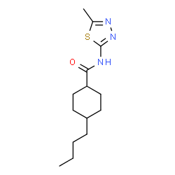 ChemSpider 2D Image | 4-Butyl-N-(5-methyl-1,3,4-thiadiazol-2-yl)cyclohexanecarboxamide | C14H23N3OS