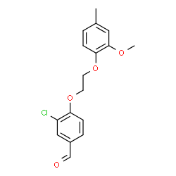 ChemSpider 2D Image | 3-Chloro-4-[2-(2-methoxy-4-methylphenoxy)ethoxy]benzaldehyde | C17H17ClO4