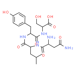 ChemSpider 2D Image | asn-leu-tyr-ser | C22H33N5O8