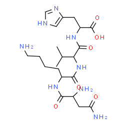 ChemSpider 2D Image | asn-lys-val-his | C21H36N8O6