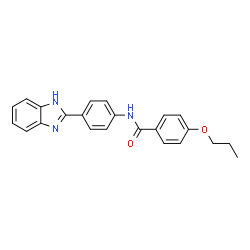 ChemSpider 2D Image | N-[4-(1H-Benzimidazol-2-yl)phenyl]-4-propoxybenzamide | C23H21N3O2