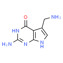 ChemSpider 2D Image | 7-Aminomethyl-7-deazaguanine | C7H9N5O