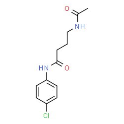 ChemSpider 2D Image | 4-Acetamido-N-(4-chlorophenyl)butanamide | C12H15ClN2O2