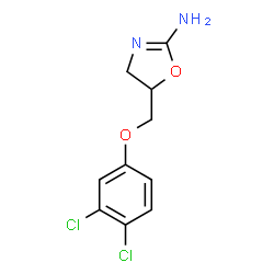 ChemSpider 2D Image | 5-[(3,4-Dichlorophenoxy)methyl]-4,5-dihydro-1,3-oxazol-2-amine | C10H10Cl2N2O2