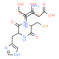 ChemSpider 2D Image | asp-cys-his-ser | C16H24N6O8S