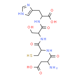 ChemSpider 2D Image | asp-cys-ser-his | C16H24N6O8S
