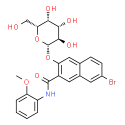 ChemSpider 2D Image | Naphthol AS-BI b-D-galactopyranoside | C24H24BrNO8