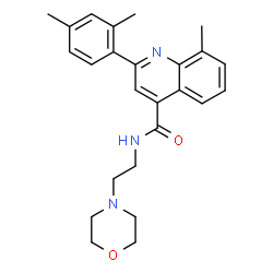 ChemSpider 2D Image | 2-(2,4-Dimethylphenyl)-8-methyl-N-[2-(4-morpholinyl)ethyl]-4-quinolinecarboxamide | C25H29N3O2