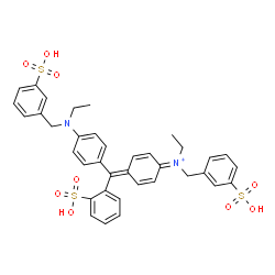 ChemSpider 2D Image | (1Z,4Z)-N-Ethyl-4-[{4-[ethyl(3-sulfobenzyl)amino]phenyl}(2-sulfophenyl)methylene]-N-(3-sulfobenzyl)-2,5-cyclohexadien-1-iminium | C37H37N2O9S3