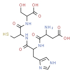 ChemSpider 2D Image | asp-his-cys-ser | C16H24N6O8S