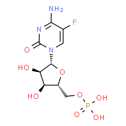 ChemSpider 2D Image | 5-Fluorocytidine 5'-(dihydrogen phosphate) | C9H13FN3O8P