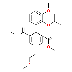 ChemSpider 2D Image | Dimethyl 4-(2-isopropoxy-3-methoxyphenyl)-1-(2-methoxyethyl)-1,4-dihydro-3,5-pyridinedicarboxylate | C22H29NO7