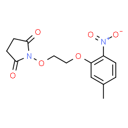 ChemSpider 2D Image | 1-[2-(5-Methyl-2-nitrophenoxy)ethoxy]-2,5-pyrrolidinedione | C13H14N2O6