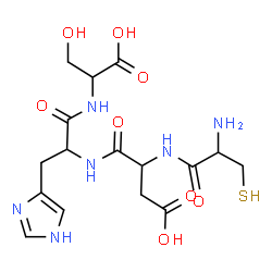 ChemSpider 2D Image | cys-asp-his-ser | C16H24N6O8S