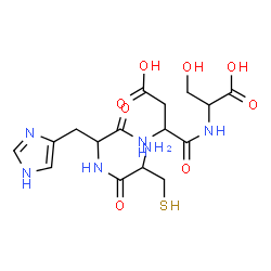 ChemSpider 2D Image | cys-his-asp-ser | C16H24N6O8S