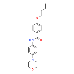 ChemSpider 2D Image | 4-Butoxy-N-[4-(4-morpholinyl)phenyl]benzamide | C21H26N2O3