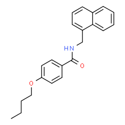 ChemSpider 2D Image | 4-Butoxy-N-(1-naphthylmethyl)benzamide | C22H23NO2