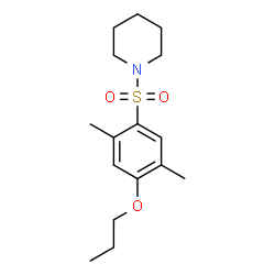 ChemSpider 2D Image | 1-[(2,5-Dimethyl-4-propoxyphenyl)sulfonyl]piperidine | C16H25NO3S