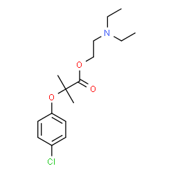 ChemSpider 2D Image | 2-(Diethylamino)ethyl 2-(4-chlorophenoxy)-2-methylpropanoate | C16H24ClNO3