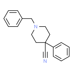 ChemSpider 2D Image | 1-Benzyl-4-phenyl-4-piperidinecarbonitrile | C19H20N2
