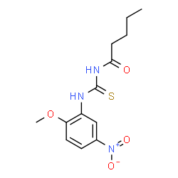ChemSpider 2D Image | N-[(2-Methoxy-5-nitrophenyl)carbamothioyl]pentanamide | C13H17N3O4S