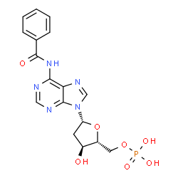 ChemSpider 2D Image | N-Benzoyl-2'-deoxyadenosine 5'-(dihydrogen phosphate) | C17H18N5O7P