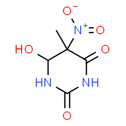 ChemSpider 2D Image | 6-Hydroxy-5-methyl-5-nitrodihydro-2,4(1H,3H)-pyrimidinedione | C5H7N3O5