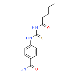 ChemSpider 2D Image | 4-[(Pentanoylcarbamothioyl)amino]benzamide | C13H17N3O2S