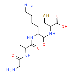 ChemSpider 2D Image | gly-ala-lys-cys | C14H27N5O5S
