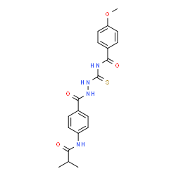 ChemSpider 2D Image | N-({2-[4-(Isobutyrylamino)benzoyl]hydrazino}carbonothioyl)-4-methoxybenzamide | C20H22N4O4S