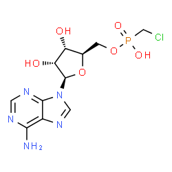 ChemSpider 2D Image | 5'-O-[(Chloromethyl)(hydroxy)phosphoryl]adenosine | C11H15ClN5O6P