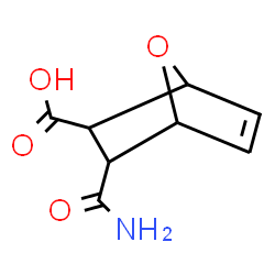 ChemSpider 2D Image | 3-Carbamoyl-7-oxabicyclo[2.2.1]hept-5-ene-2-carboxylic acid | C8H9NO4