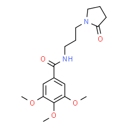 ChemSpider 2D Image | 3,4,5-Trimethoxy-N-[3-(2-oxo-1-pyrrolidinyl)propyl]benzamide | C17H24N2O5
