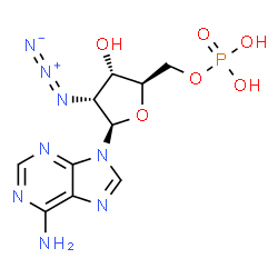 ChemSpider 2D Image | 2'-Azido-2'-deoxyadenosine 5'-(dihydrogen phosphate) | C10H13N8O6P