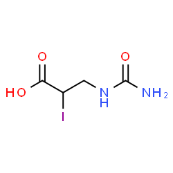 ChemSpider 2D Image | 3-(Carbamoylamino)-2-iodopropanoic acid | C4H7IN2O3