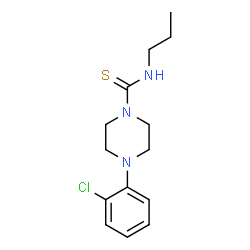 ChemSpider 2D Image | 4-(2-Chlorophenyl)-N-propyl-1-piperazinecarbothioamide | C14H20ClN3S
