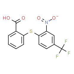 ChemSpider 2D Image | 2-(2-Nitro-4-trifluoromethyl-phenylsulfanyl)-benzoic acid | C14H8F3NO4S