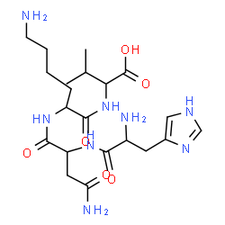 ChemSpider 2D Image | his-asn-lys-val | C21H36N8O6