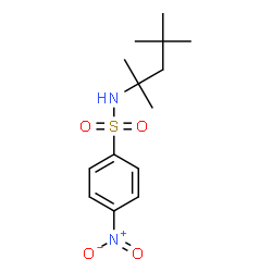 ChemSpider 2D Image | 4-Nitro-N-(2,4,4-trimethyl-2-pentanyl)benzenesulfonamide | C14H22N2O4S