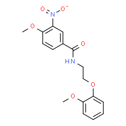 ChemSpider 2D Image | 4-Methoxy-N-[2-(2-methoxyphenoxy)ethyl]-3-nitrobenzamide | C17H18N2O6