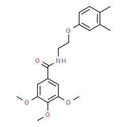ChemSpider 2D Image | N-[2-(3,4-Dimethylphenoxy)ethyl]-3,4,5-trimethoxybenzamide | C20H25NO5