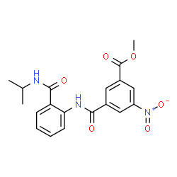 ChemSpider 2D Image | Methyl 3-{[2-(isopropylcarbamoyl)phenyl]carbamoyl}-5-nitrobenzoate | C19H19N3O6