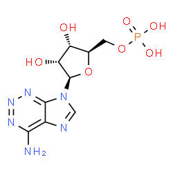 ChemSpider 2D Image | 7-(5-O-Phosphono-beta-D-ribofuranosyl)-7H-imidazo[4,5-d][1,2,3]triazin-4-amine | C9H13N6O7P