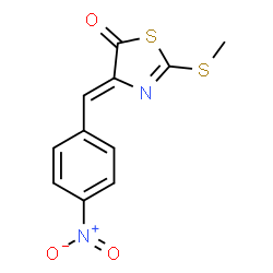 ChemSpider 2D Image | (4Z)-2-(Methylsulfanyl)-4-(4-nitrobenzylidene)-1,3-thiazol-5(4H)-one | C11H8N2O3S2