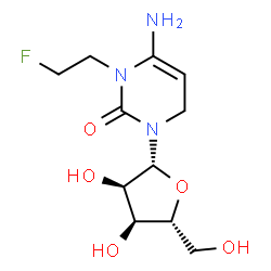 ChemSpider 2D Image | 3-(2-Fluoroethyl)-3,6-dihydrocytidine | C11H18FN3O5
