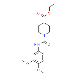 ChemSpider 2D Image | Ethyl 1-[(3,4-dimethoxyphenyl)carbamoyl]-4-piperidinecarboxylate | C17H24N2O5